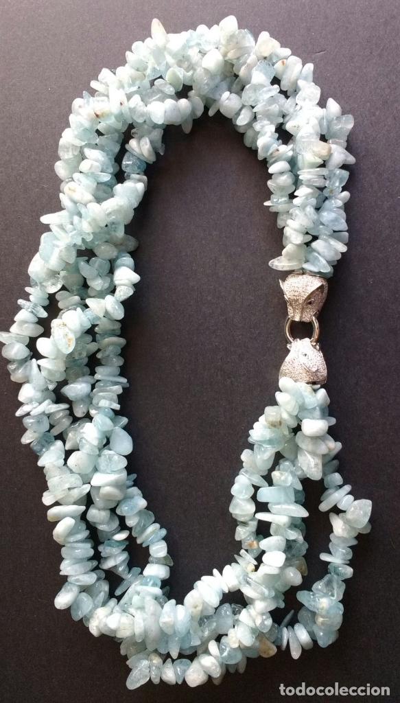 Joyeria: Collar chips de aguamarina. - Foto 3