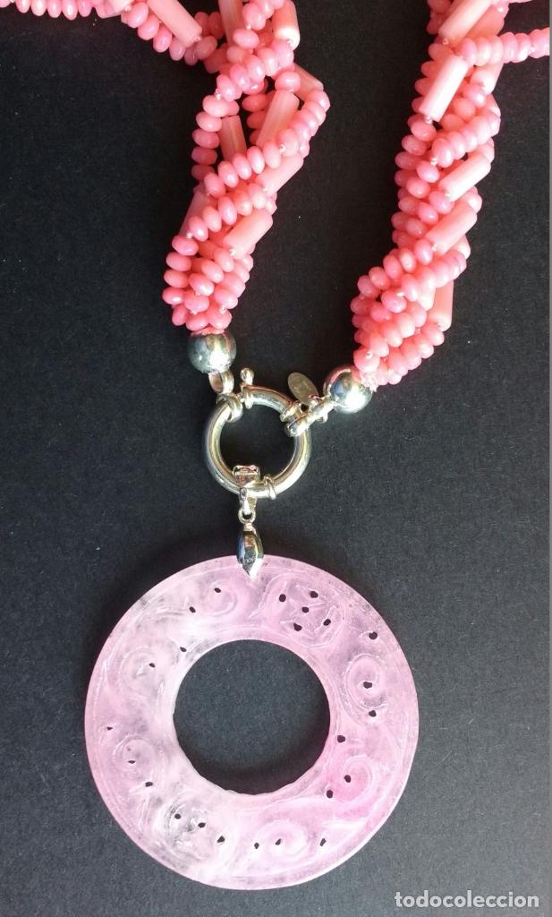 Joyeria: Collar varias tiras coral rosa. - Foto 2