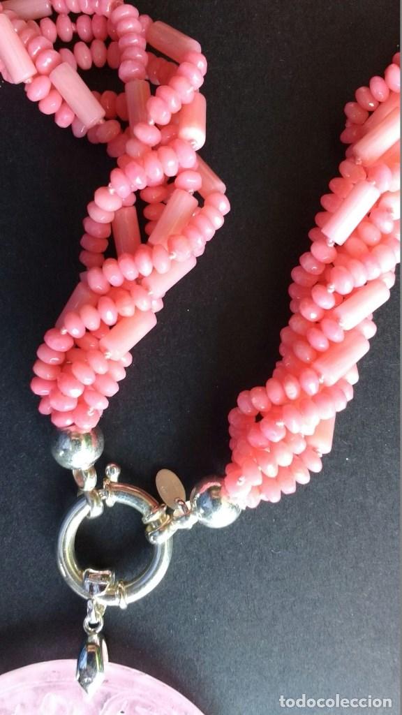 Joyeria: Collar varias tiras coral rosa. - Foto 3