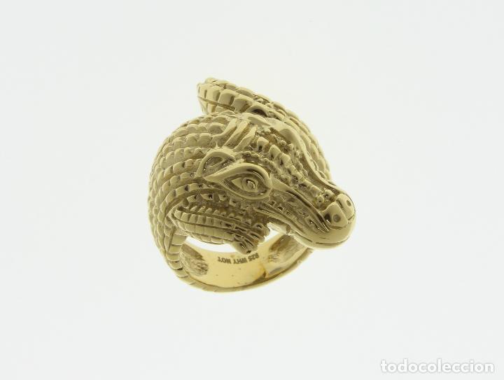 Joyeria: Anillo plata forma de cocodrilo. - Foto 1