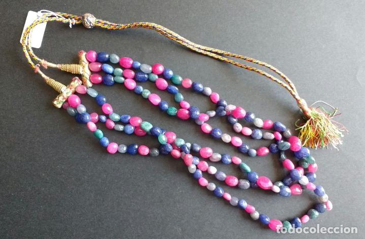 Joyeria: Collar rub&iacute;, zafiro y aguamarina. - Foto 1