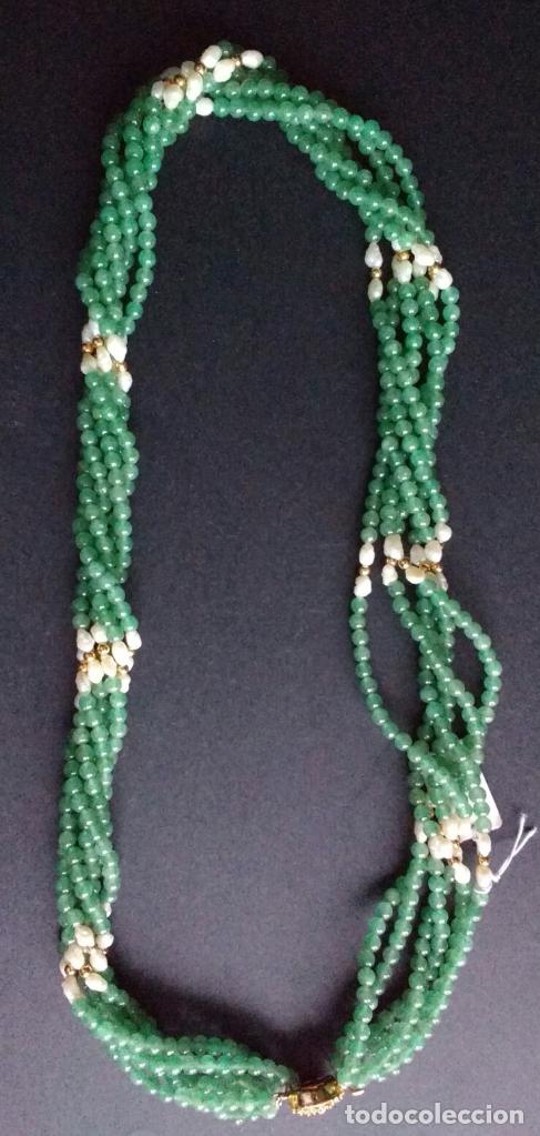 Joyeria: Collar jadeita y perla. - Foto 2