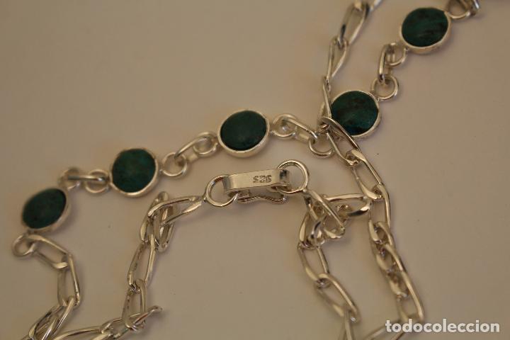 Joyeria: collar en plata de ley con piedra verde - Foto 3