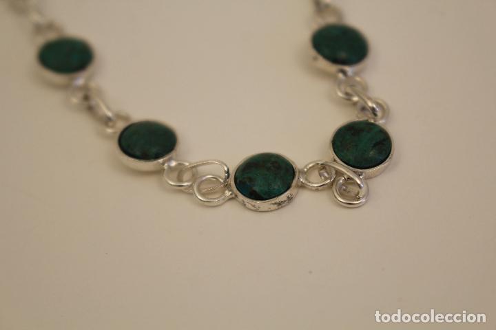 Joyeria: collar en plata de ley con piedra verde - Foto 8