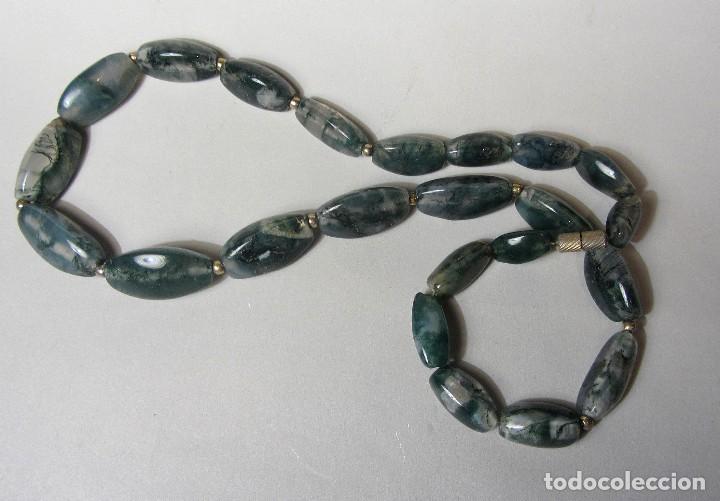 Joyeria: collar &aacute;gata veteada azul - Foto 1
