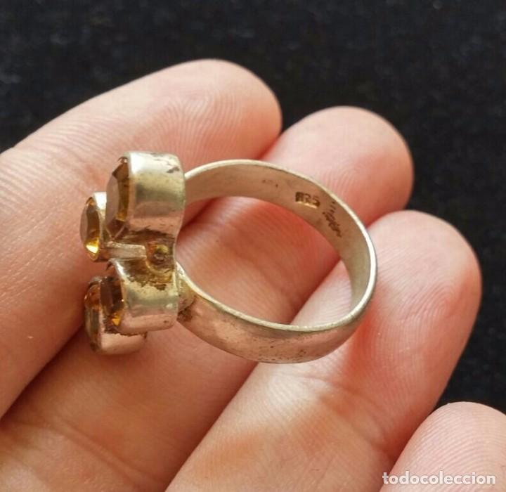 Joyeria: Anillo en Plata de Ley con Cruz de Citrinos - Foto 4
