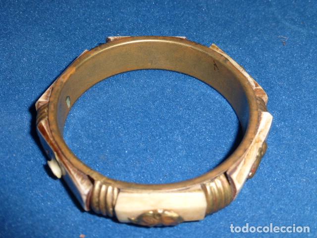 Joyeria: PULSERA DE LATON Y HUESO O MARFIL - Foto 2