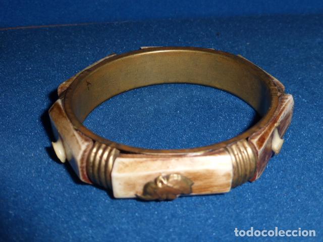 Joyeria: PULSERA DE LATON Y HUESO O MARFIL - Foto 5