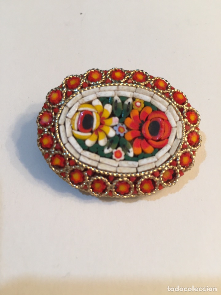 Joyeria: Antiguo broche hecho con la t&eacute;cnica de micro-mosaico. - Foto 5