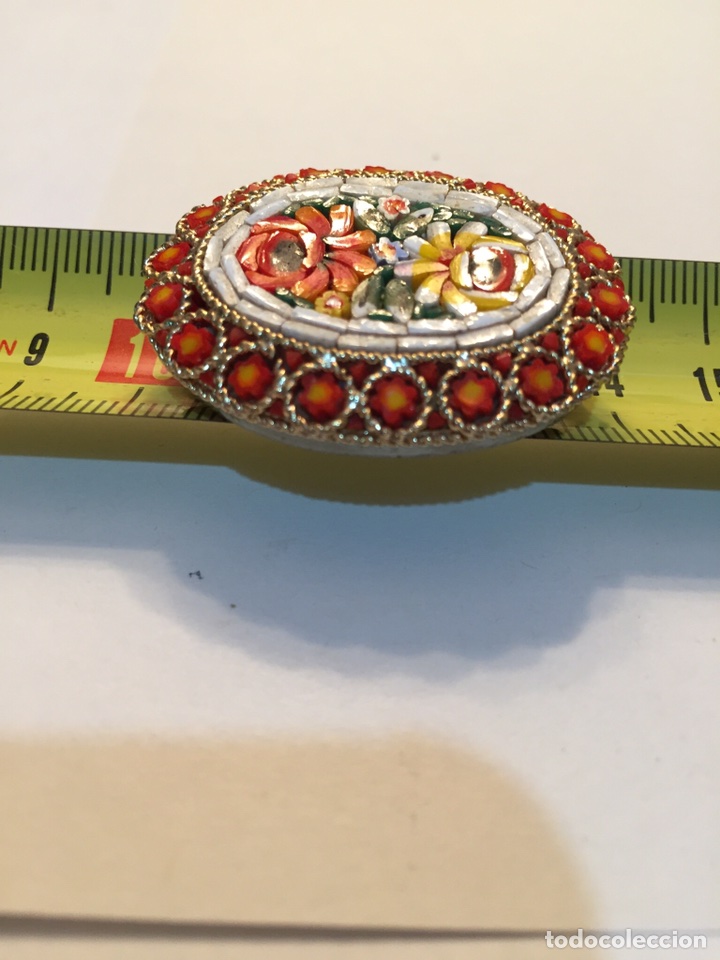 Joyeria: Antiguo broche hecho con la t&eacute;cnica de micro-mosaico. - Foto 6