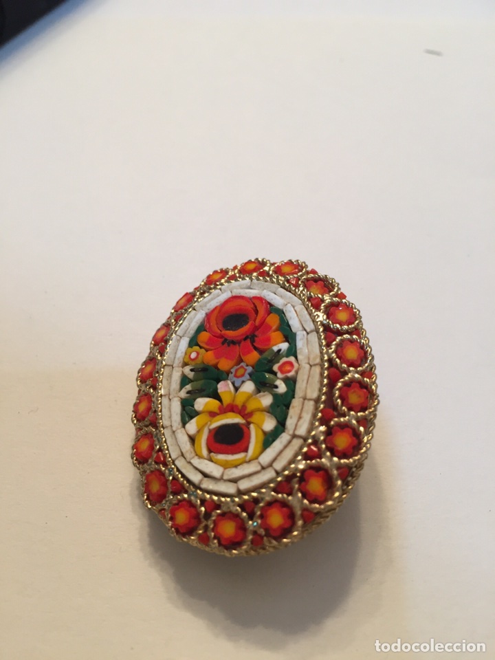 Joyeria: Antiguo broche hecho con la t&eacute;cnica de micro-mosaico. - Foto 8
