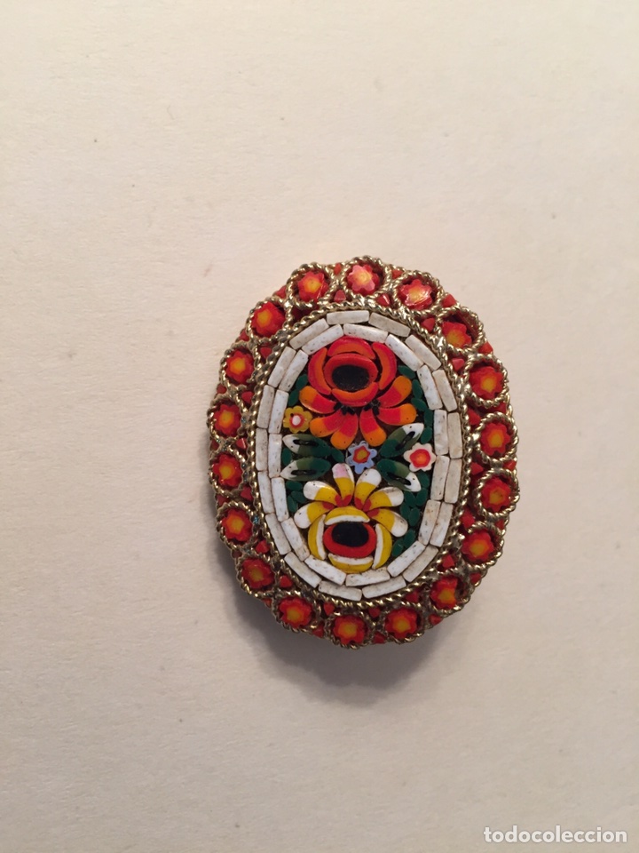Joyeria: Antiguo broche hecho con la t&eacute;cnica de micro-mosaico. - Foto 9