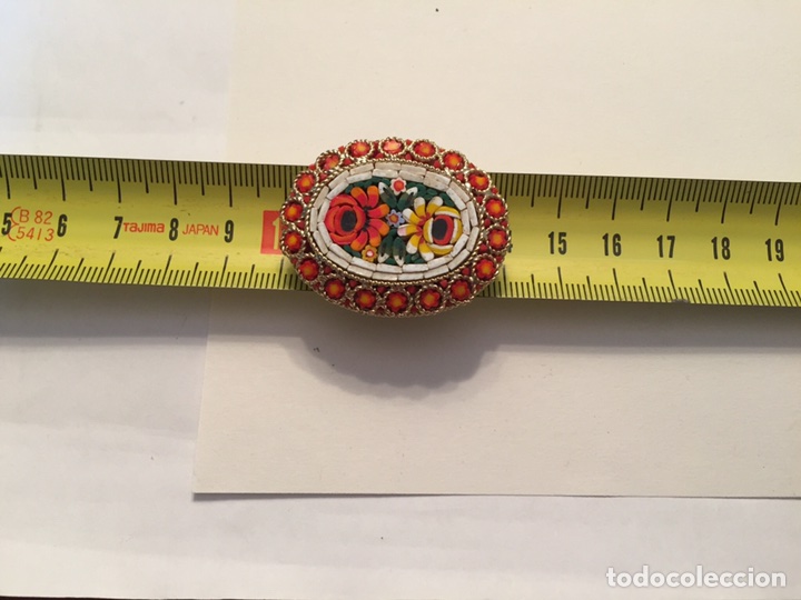 Joyeria: Antiguo broche hecho con la t&eacute;cnica de micro-mosaico. - Foto 11