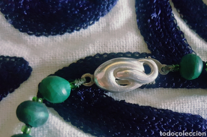 Joyeria: Collar de malaquitas con broche de plata - Foto 3
