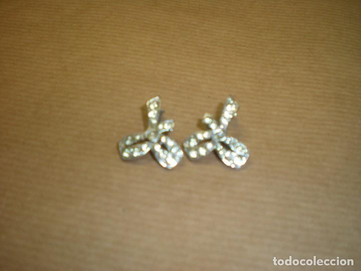 Joyeria: Pendientes acero con pedrer&iacute;a  2,5x2cm - Foto 1