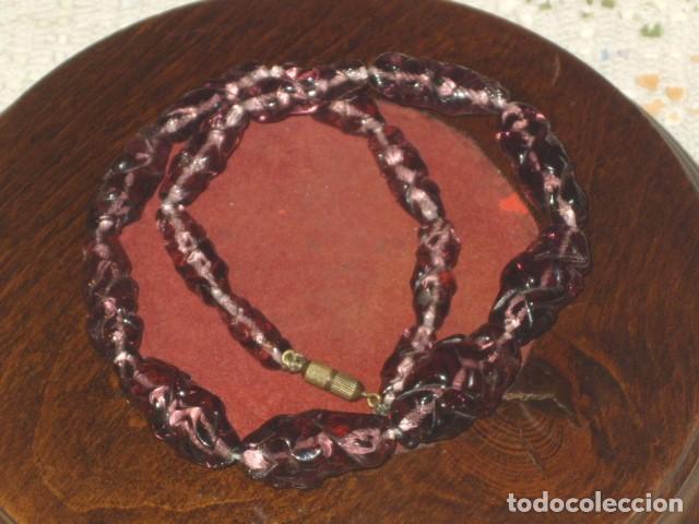 Joyeria: ANTIGUO COLLAR DE CRISTAL DE MURANO. - Foto 5
