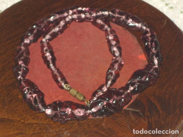 Joyeria: ANTIGUO COLLAR DE CRISTAL DE MURANO. - Foto 8