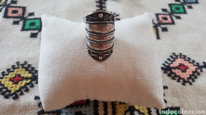 Joyeria: Anillo de plata adaptable con ornamentos geom&eacute;tricos - Foto 4