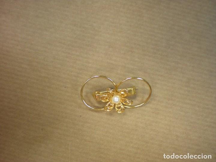 Joyeria: Broche dorado con perla central  4x2,5cm - Foto 3