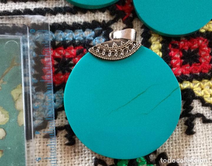 Joyeria: Conjunto de plata repujada con turquesas - Foto 5
