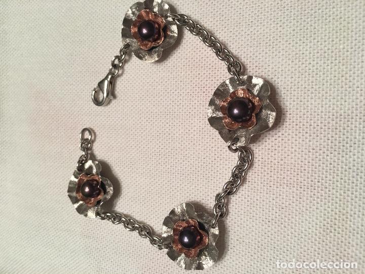 Joyeria: Pulsera de plata con perlas naturales. - Foto 1