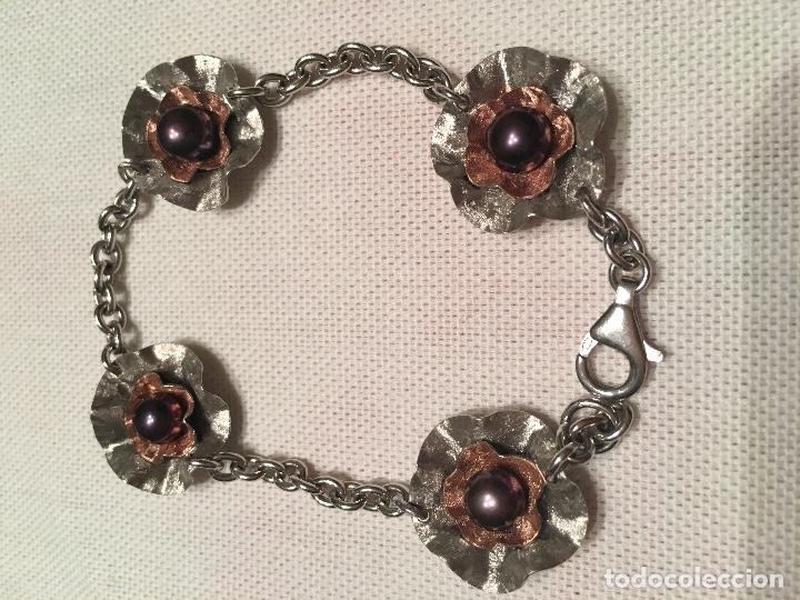 Joyeria: Pulsera de plata con perlas naturales. - Foto 3