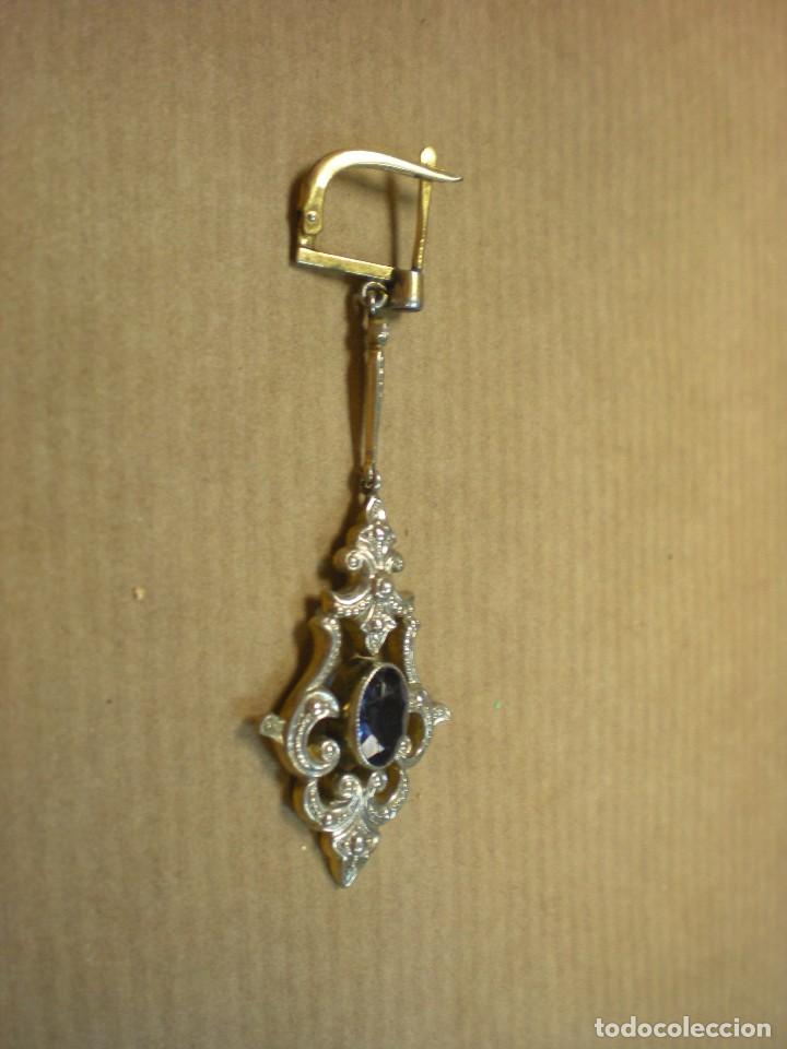 Joyeria: 1 pendiente con piedra azul  5x1,5cm - Foto 2