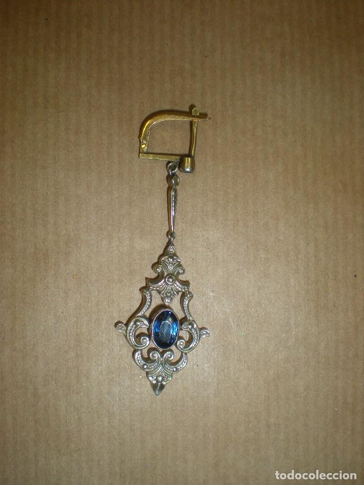 Joyeria: 1 pendiente con piedra azul  5x1,5cm - Foto 3