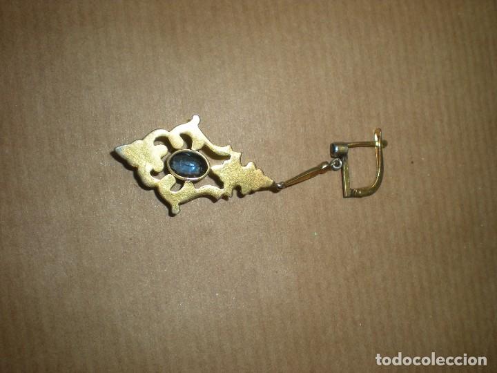 Joyeria: 1 pendiente con piedra azul  5x1,5cm - Foto 4