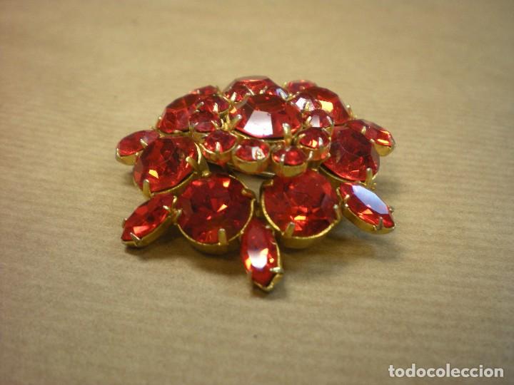 Joyeria: broche de piedras rojas  di&aacute;metro 45mm - Foto 2