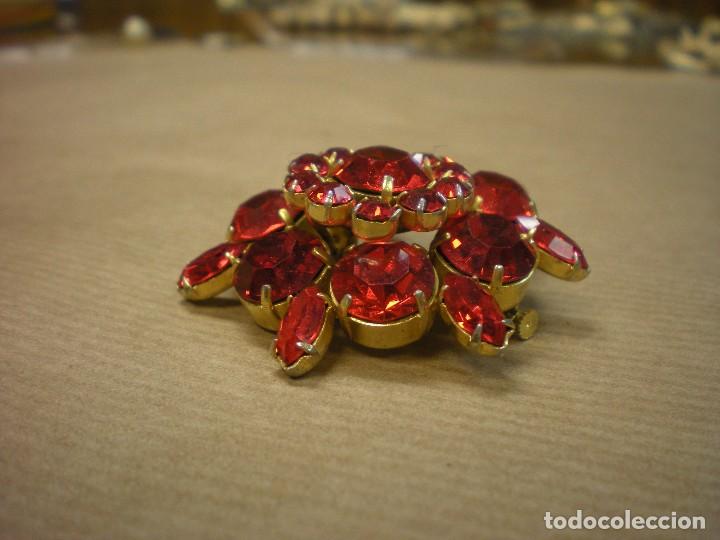 Joyeria: broche de piedras rojas  di&aacute;metro 45mm - Foto 4
