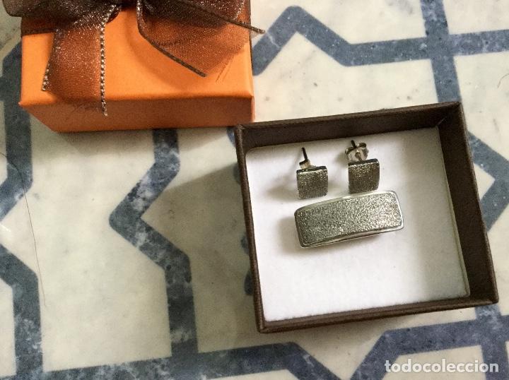 Joyeria: Conjunto de dise&ntilde;o: anillo y pendientes de plata - Foto 5