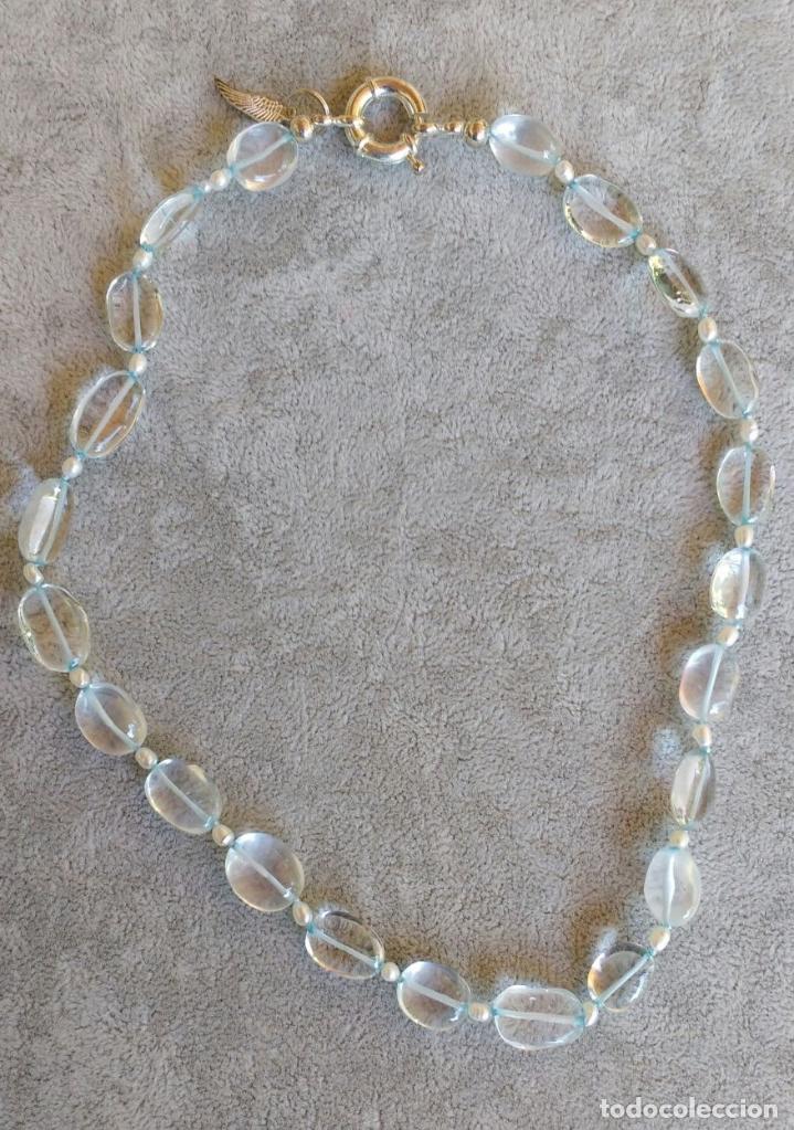 Joyeria: COLLAR DE AGUAMARINA MONTADO EN PLATA - Foto 1