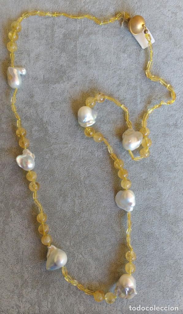 Joyeria: COLLAR LARGO DE CITRINO Y PERLA BARROCA. - Foto 1