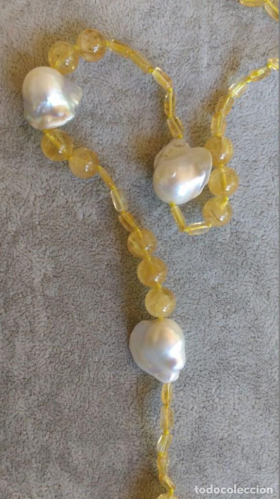Joyeria: COLLAR LARGO DE CITRINO Y PERLA BARROCA. - Foto 2