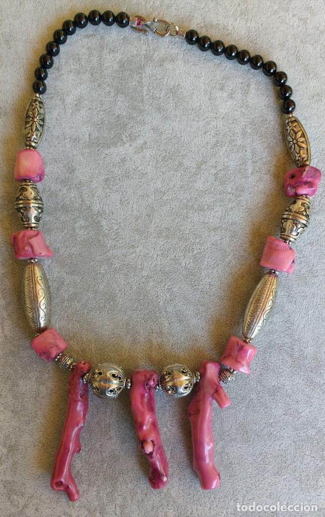 Joyeria: COLLAR DE CORAL ROSA CON &Oacute;NIX. - Foto 1