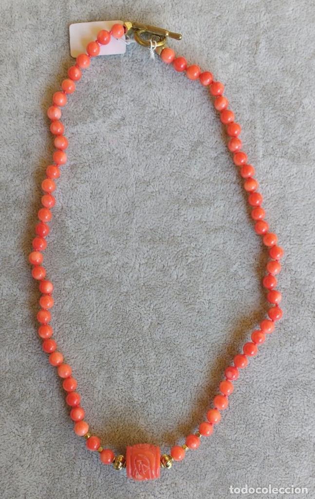 Joyeria: COLLAR DE CORAL Y BARRIL DE CORAL LABRADO. - Foto 1
