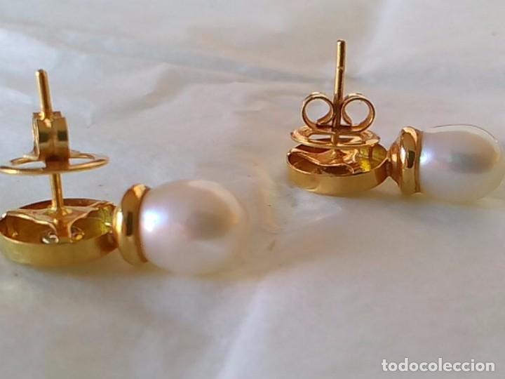 Joyeria: Pendientes de oro 18 kt y perla - Foto 2