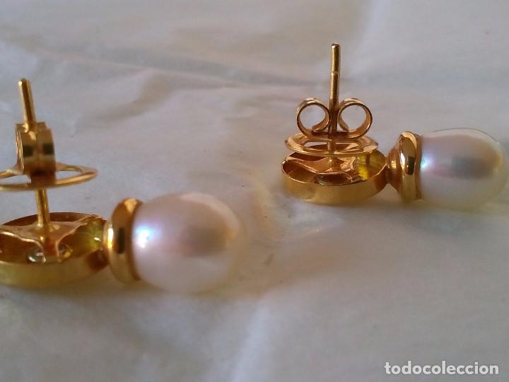 Joyeria: Pendientes de oro 18 kt y perla - Foto 3