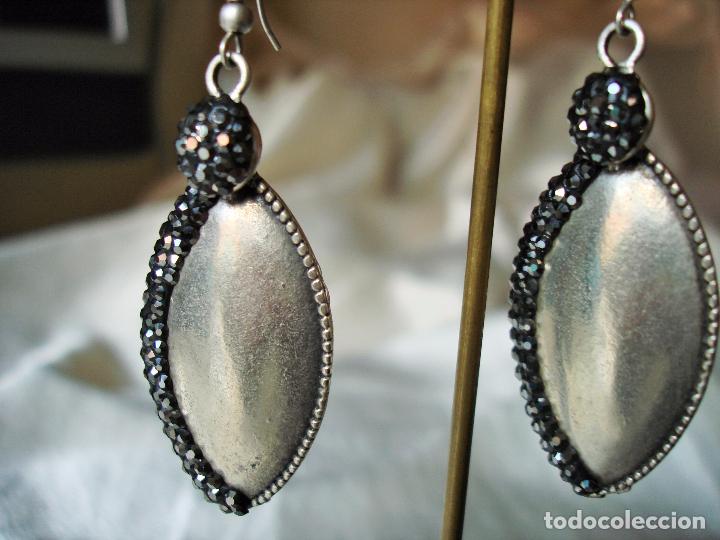 Joyeria: PENDIENTES DE PLATA Y CIRC&Oacute;N NATURAL NEGRO - Foto 2