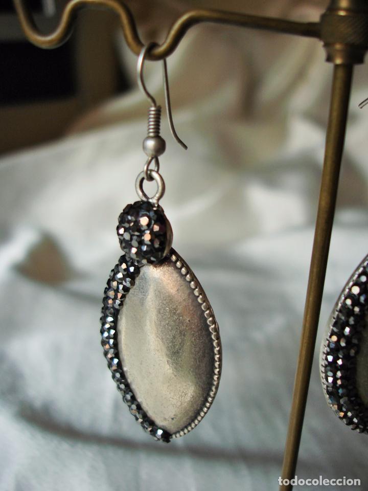 Joyeria: PENDIENTES DE PLATA Y CIRC&Oacute;N NATURAL NEGRO - Foto 3