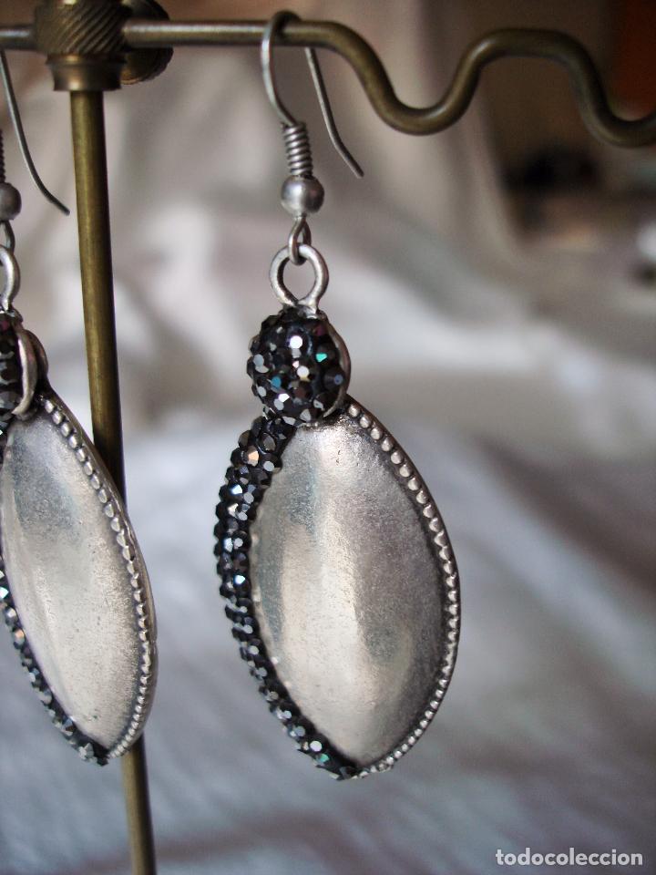Joyeria: PENDIENTES DE PLATA Y CIRC&Oacute;N NATURAL NEGRO - Foto 4