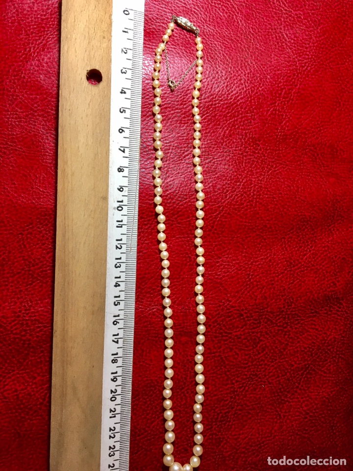 Joyeria: Collar de perlas con cierre oro blanco y diamante - Foto 2