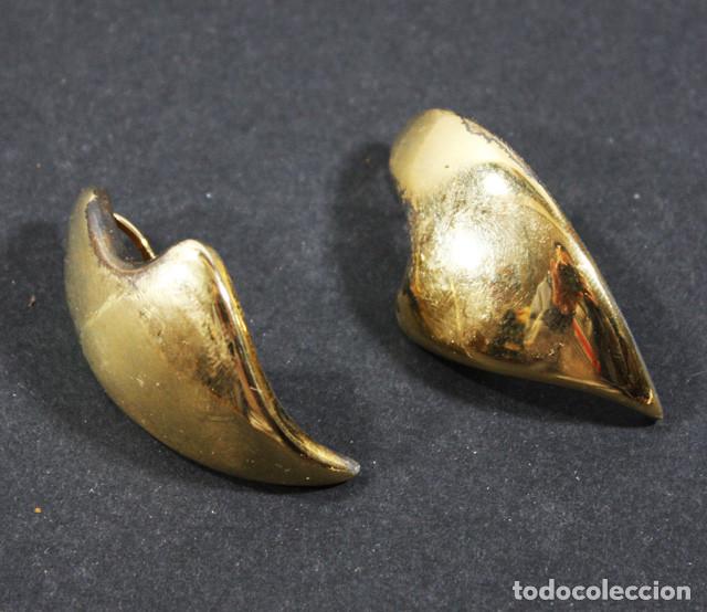 Joyeria: ANTIGUOS PENDIENTES DE PLATA CON BA&Ntilde;O DE ORO - Foto 1