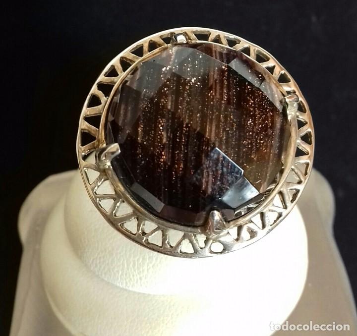 Joyeria: Gran anillo en Plata de Ley con Circonita iridiscente - Foto 1