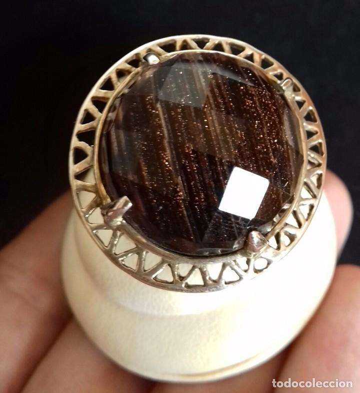 Joyeria: Gran anillo en Plata de Ley con Circonita iridiscente - Foto 2