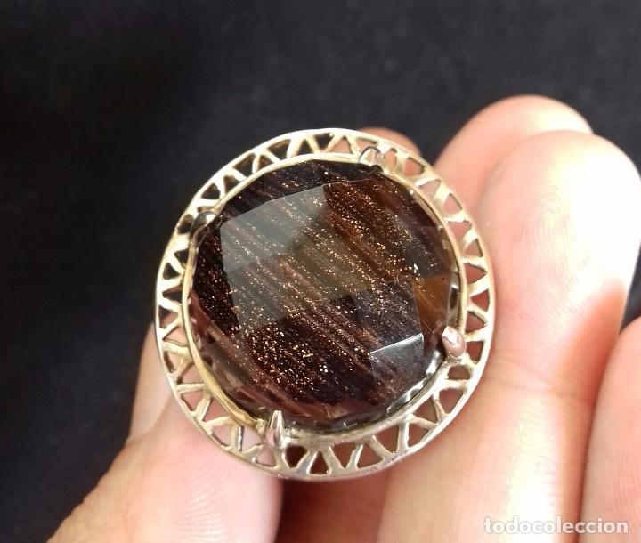 Joyeria: Gran anillo en Plata de Ley con Circonita iridiscente - Foto 3