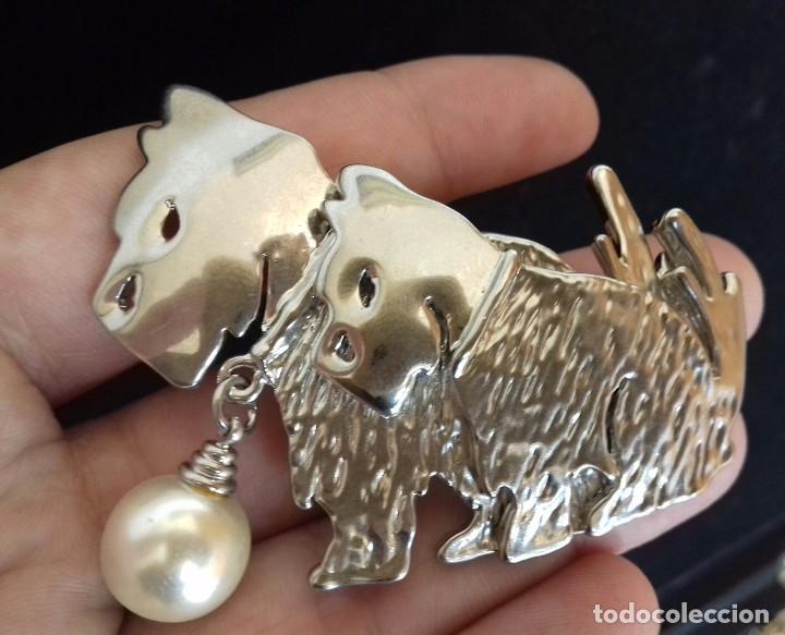 Joyeria: Gran broche de perritos con perla - Foto 2