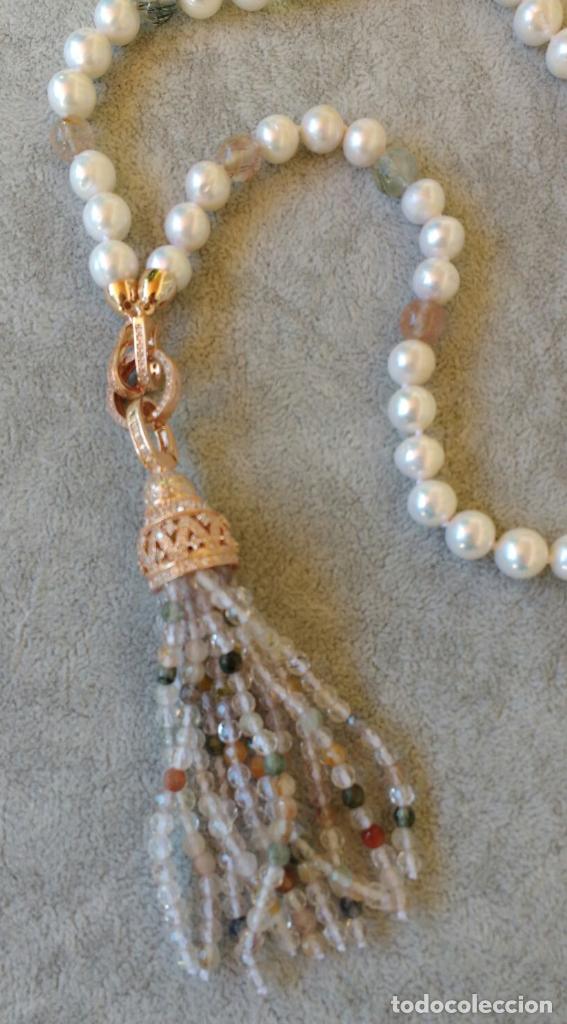 Joyeria: COLLAR DE PERLA Y CUARZO RUTILADO. - Foto 2