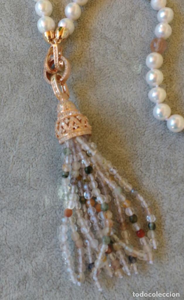 Joyeria: COLLAR DE PERLA Y CUARZO RUTILADO. - Foto 3
